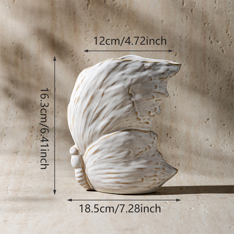 Butterfly-Shaped Ceramic Flower Vase