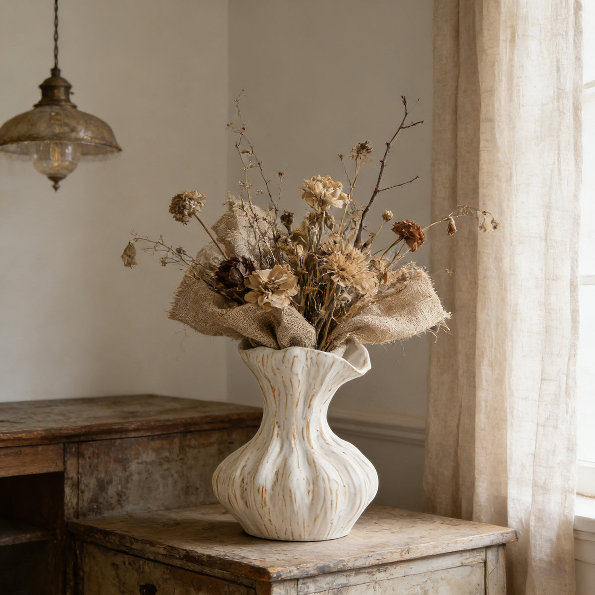 Rustic Ceramic Decorative Flower Vase
