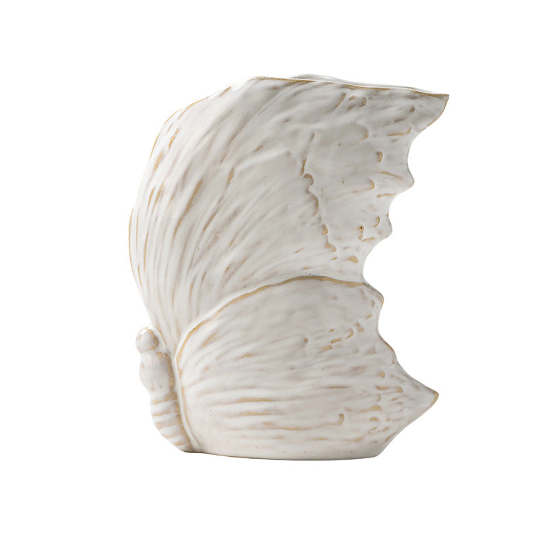 Butterfly-Shaped Ceramic Flower Vase